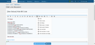 Дополнение позволяет добавлять код BB [HIDE] и многое другое на ваш форум. 9.png